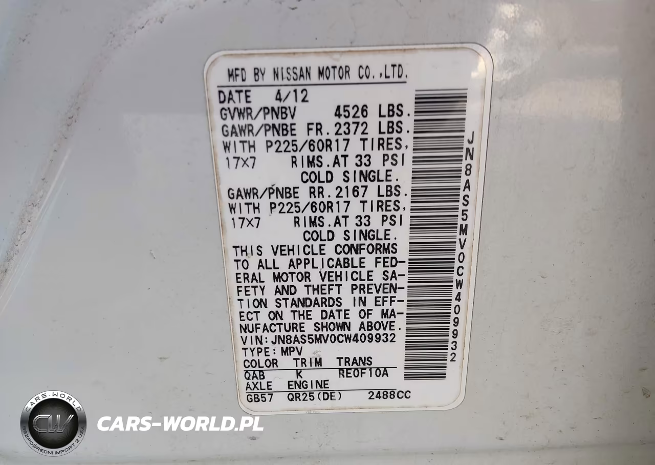 2012 Nissan Rogue Sv VIN:JN8AS5MV0CW409932 - 9