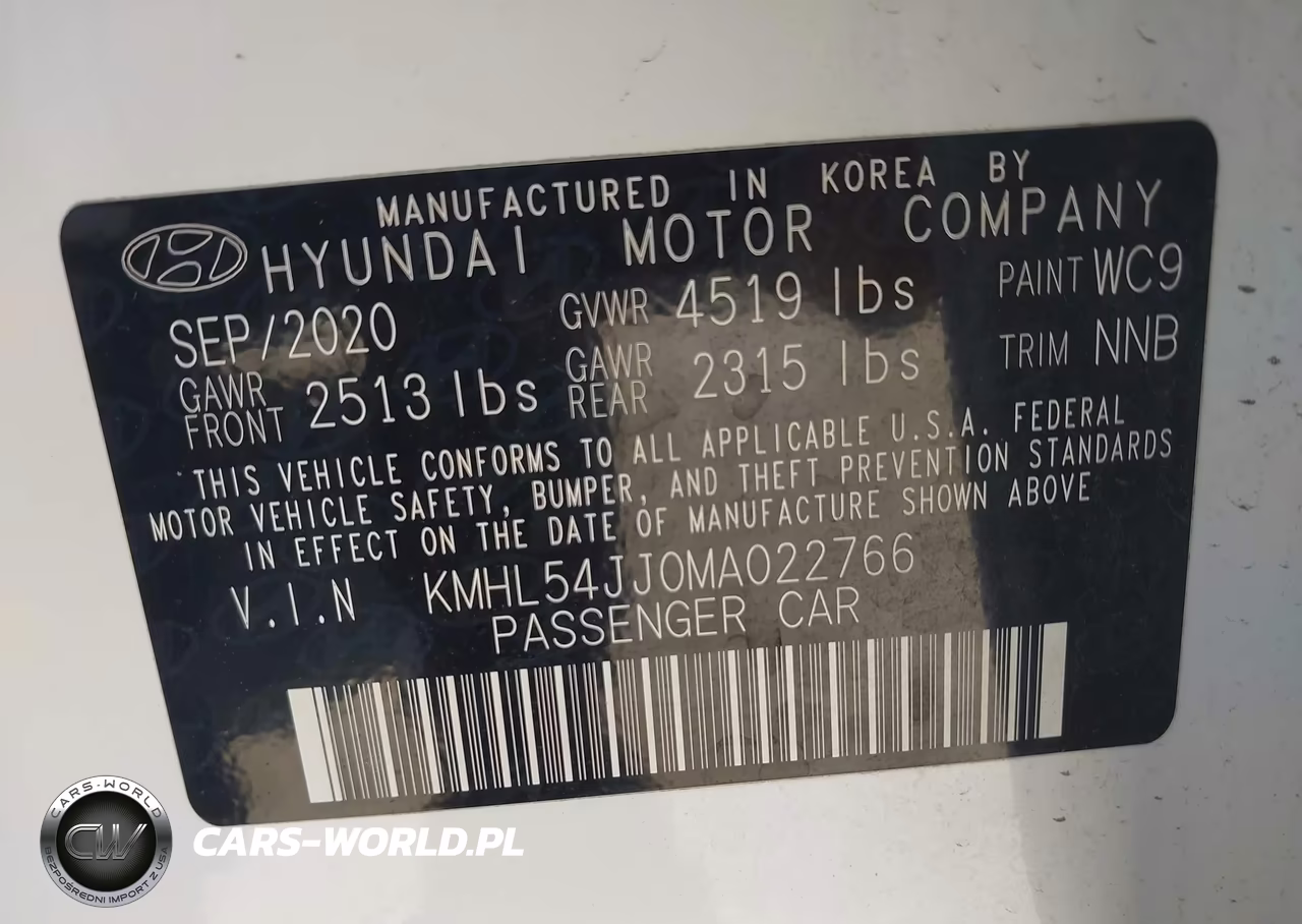 2021 Hyundai Sonata Limited VIN:KMHL54JJ0MA022766 - 9