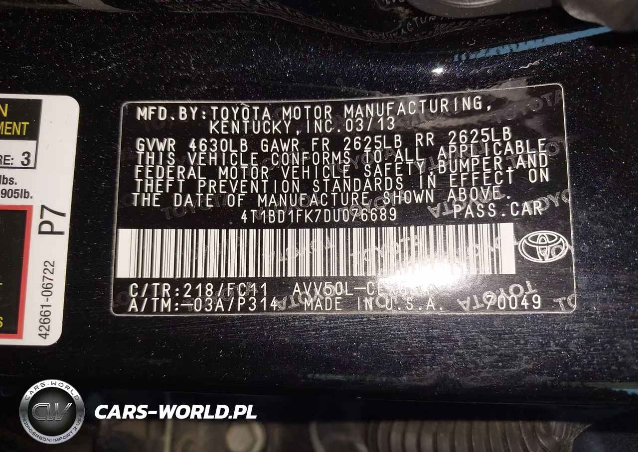2013 Toyota Camry Hybrid Xle VIN:4T1BD1FK7DU076689 - 9