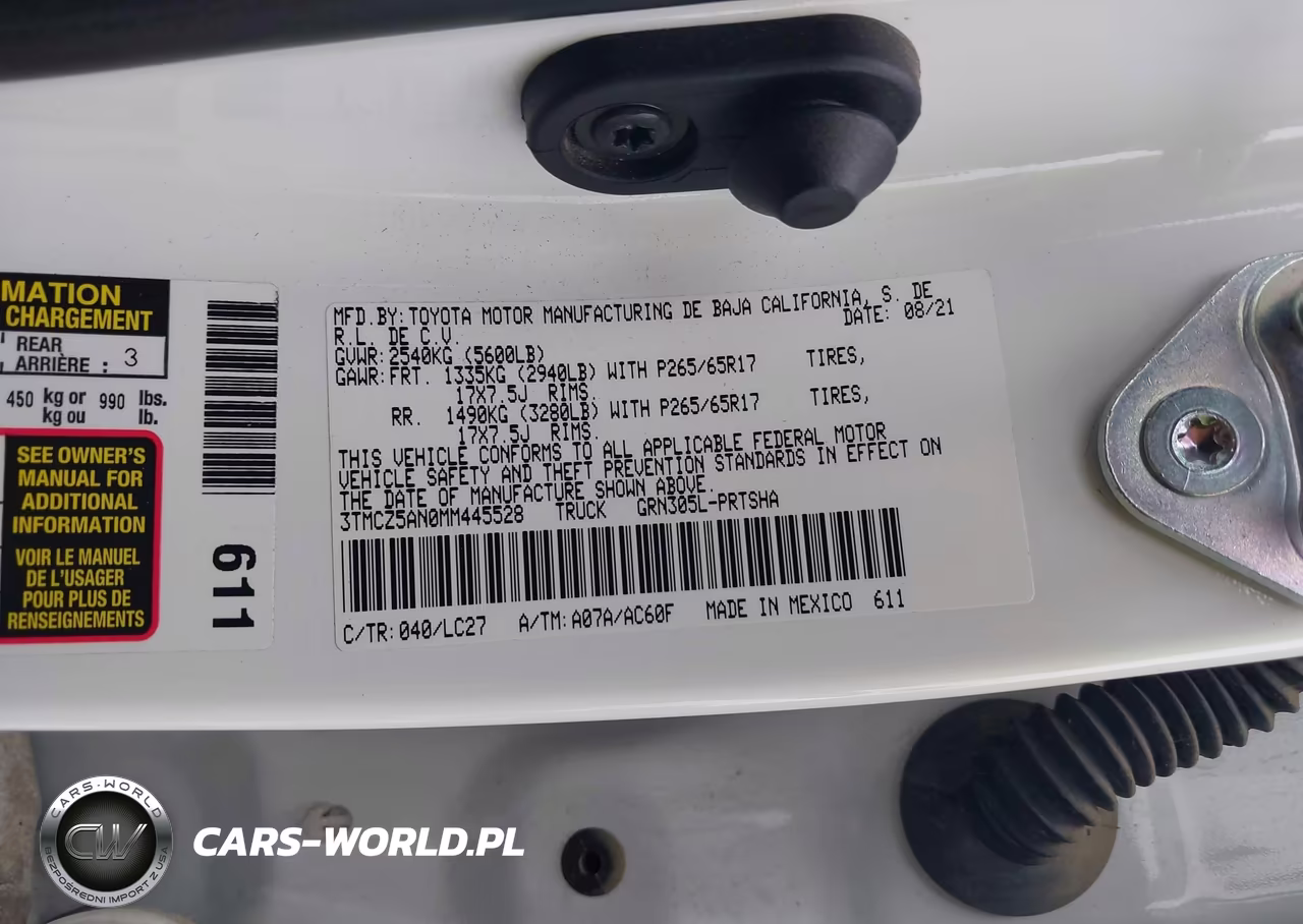 2021 Toyota Tacoma Trd Sport VIN:3TMCZ5AN0MM445528 - 9