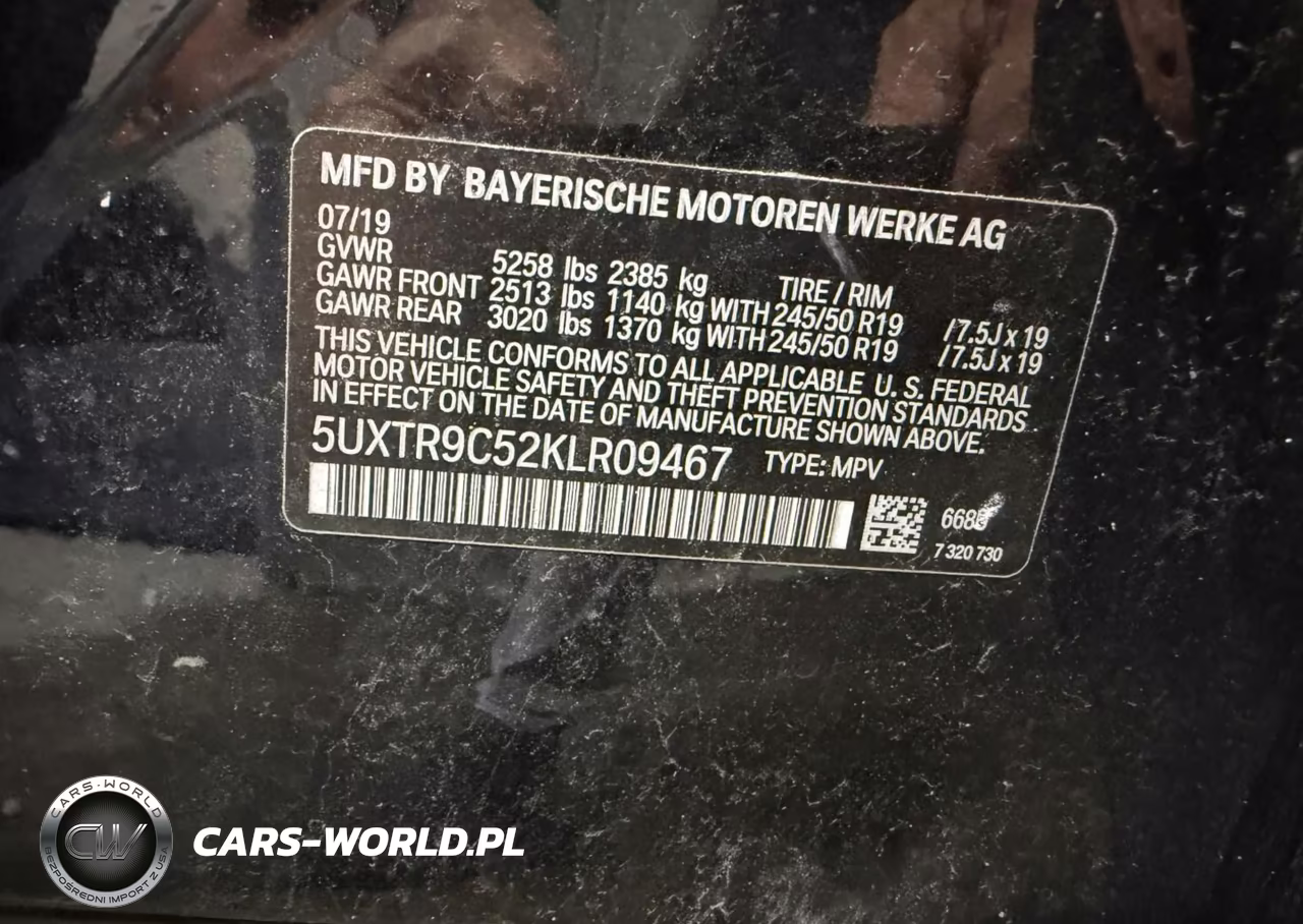 2019 BMW X3 xDrive30I VIN:5UXTR9C52KLR09467 - 9