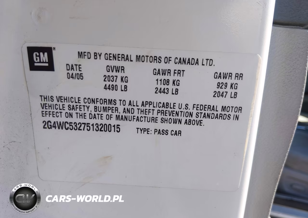 BUICK LACROSSE VIN:2G4WC532751320015 - 9