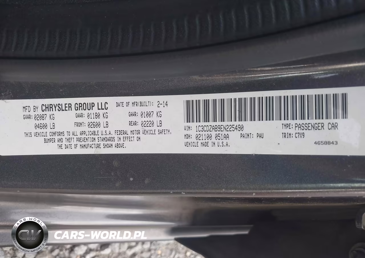 2014 Dodge Avenger Se VIN:1C3CDZAB9EN225490 - 9