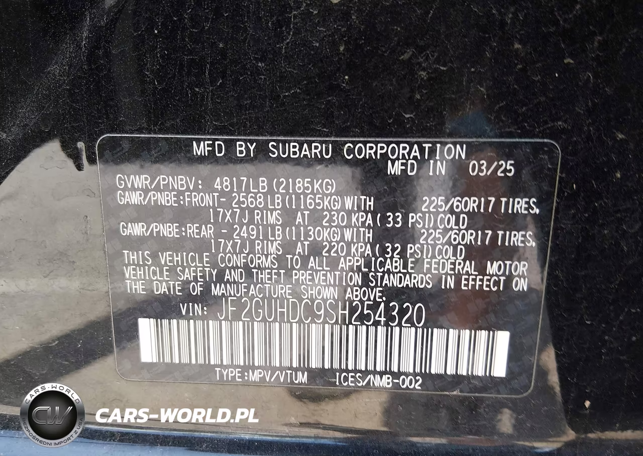 2025 Subaru Crosstrek Premium VIN:JF2GUHDC9SH254320 - 9