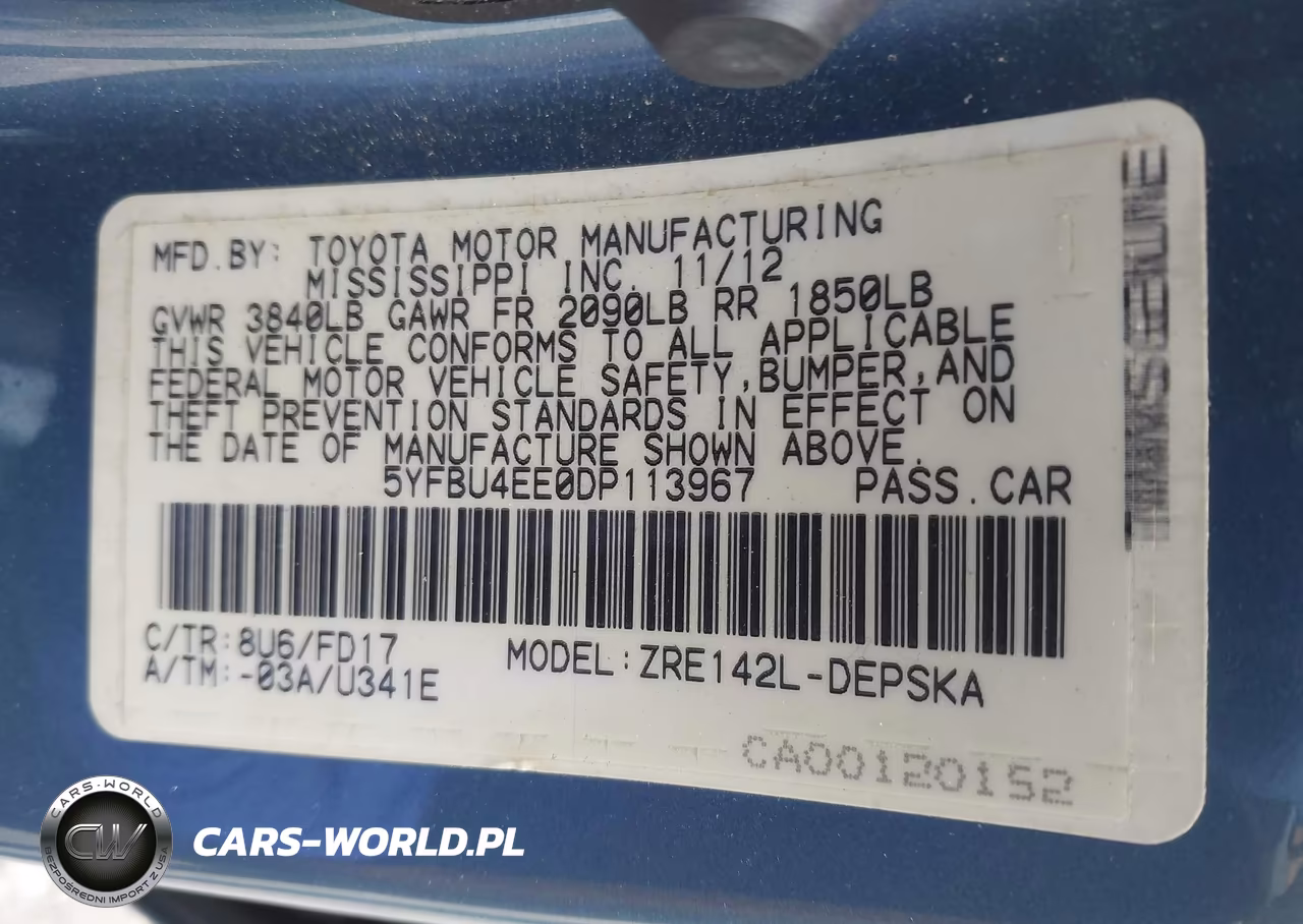 2013 Toyota Corolla S VIN:5YFBU4EE0DP113967 - 9