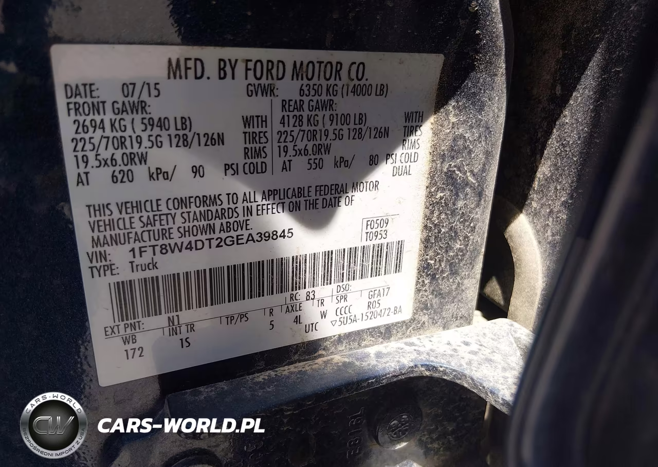 2016 Ford F-450 Xl VIN:1FT8W4DT2GEA39845 - 9
