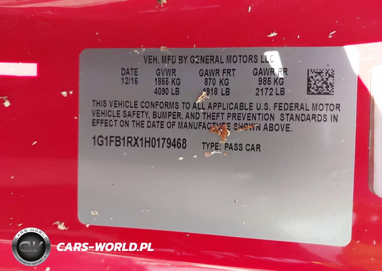 2017 Chevrolet Camaro 1Lt VIN:1G1FB1RX1H0179468 - 9