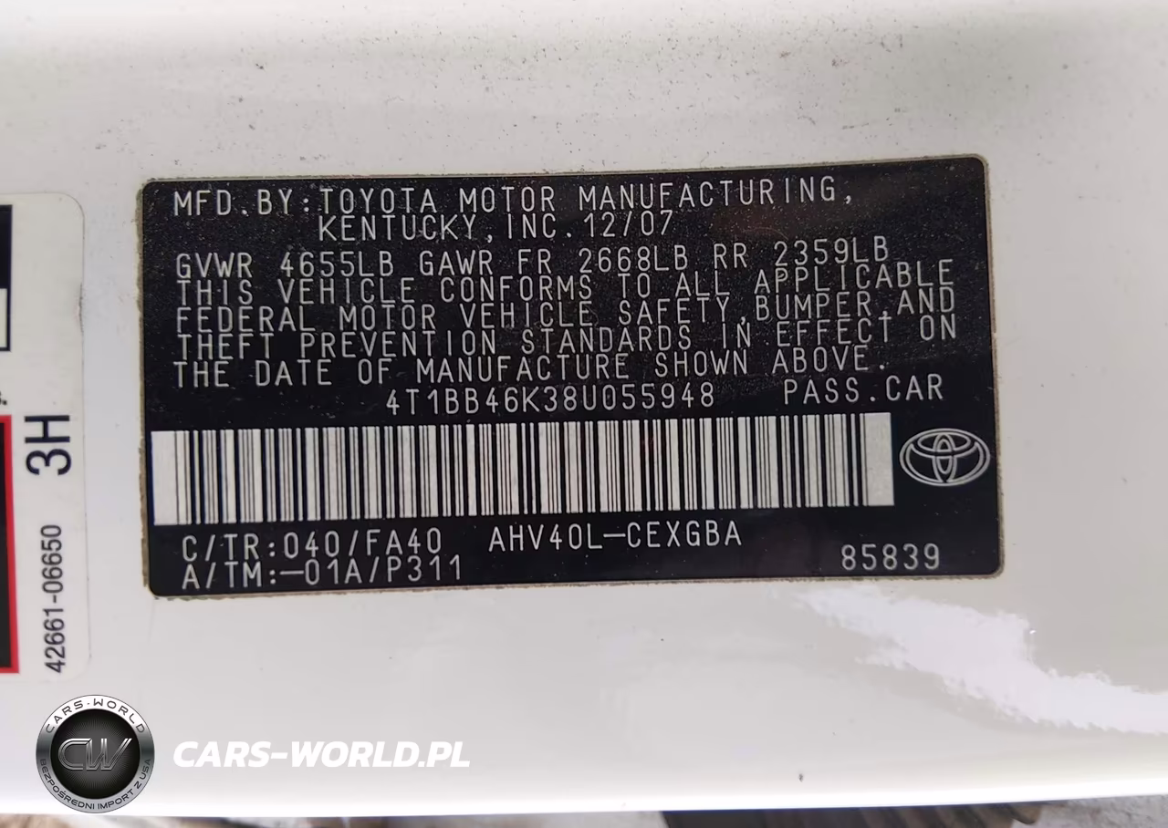 2008 Toyota Camry Hybrid VIN:4T1BB46K38U055948 - 9