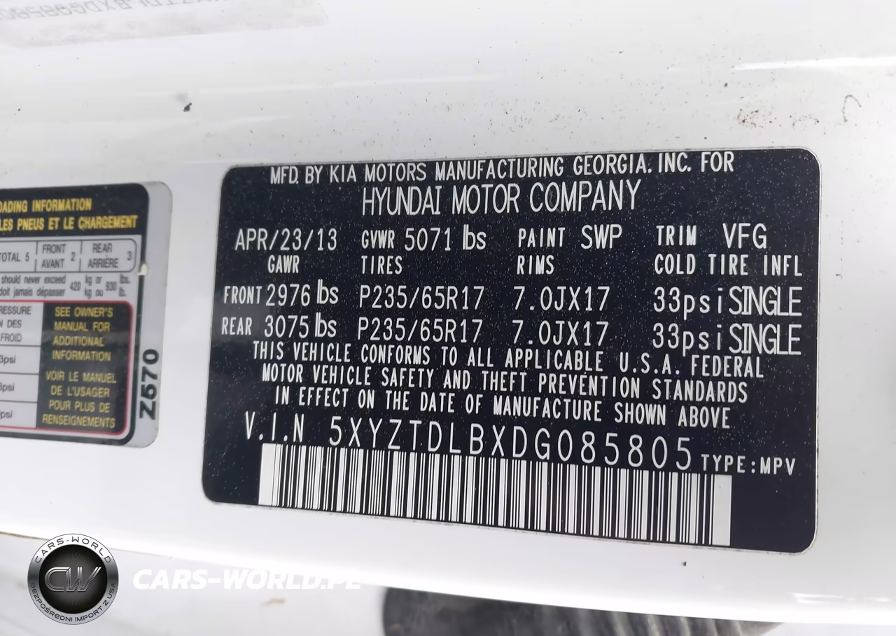 2013 Hyundai Santa Fe Sport VIN:5XYZTDLBXDG085805 - 9