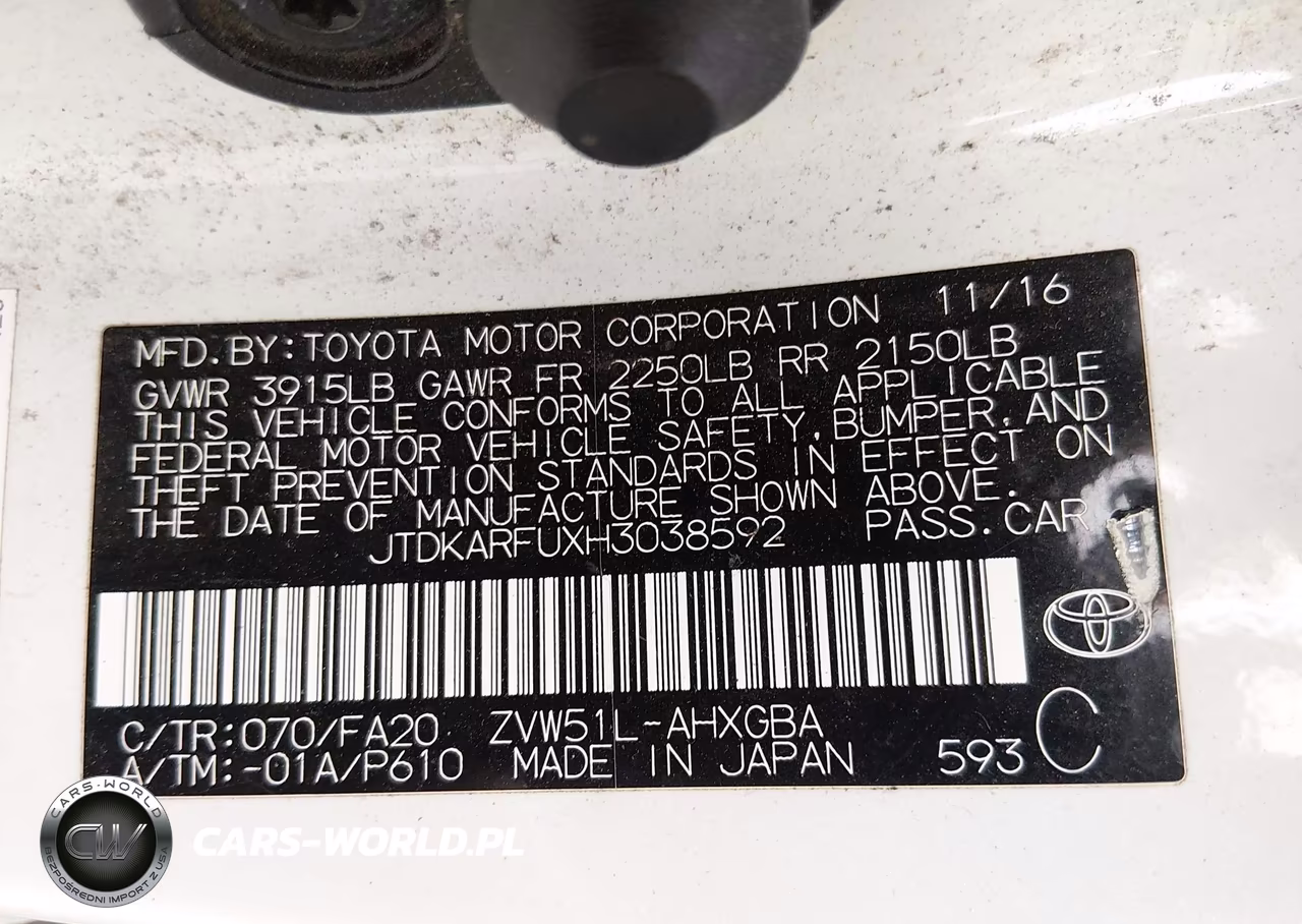 2017 Toyota Prius Three VIN:JTDKARFUXH3038592 - 9