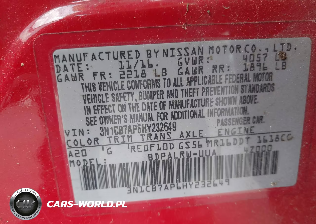 2017 Nissan Sentra Sr Turbo VIN:3N1CB7AP6HY232649 - 9