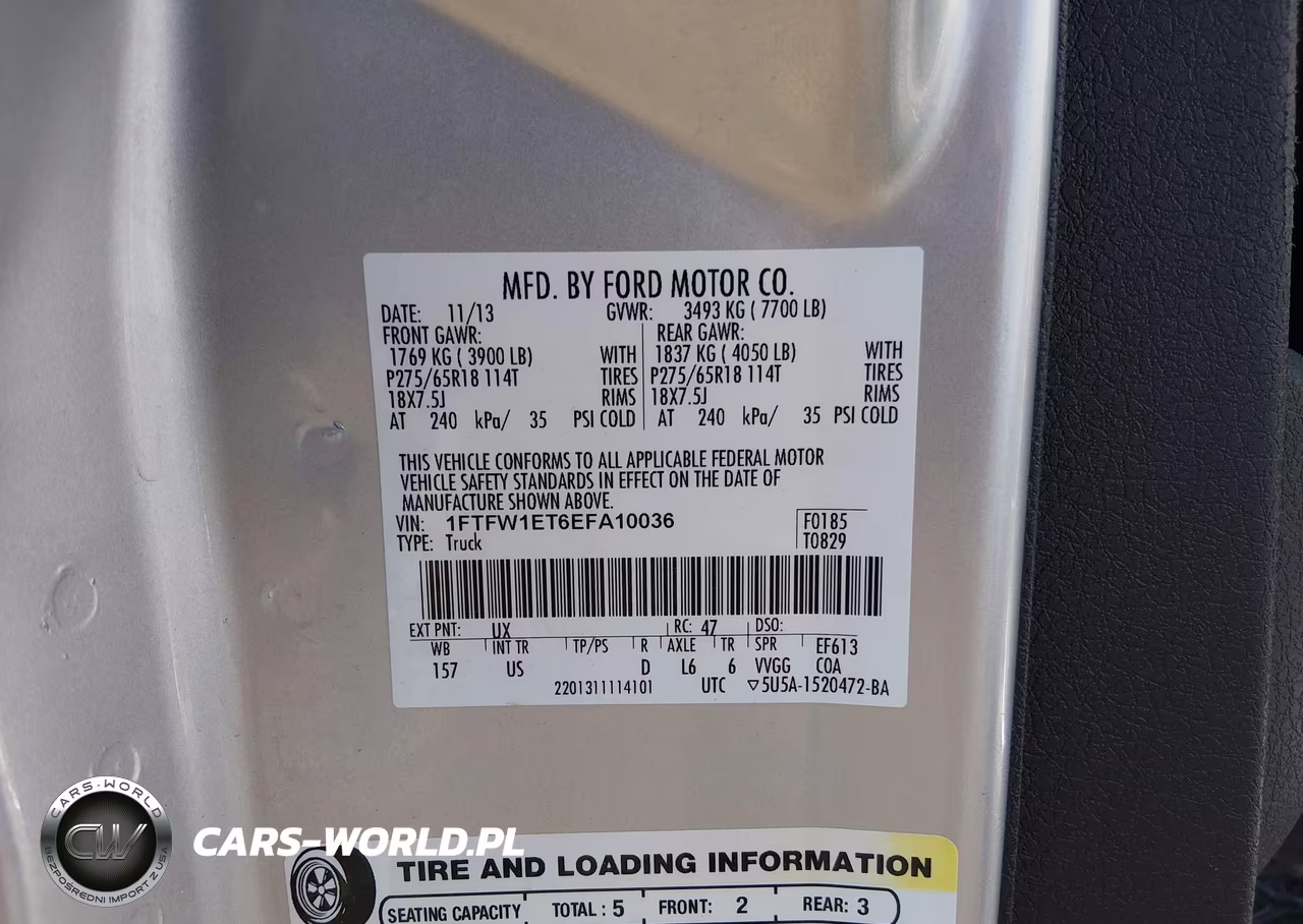 2014 Ford F-150 Xlt VIN:1FTFW1ET6EFA10036 - 9