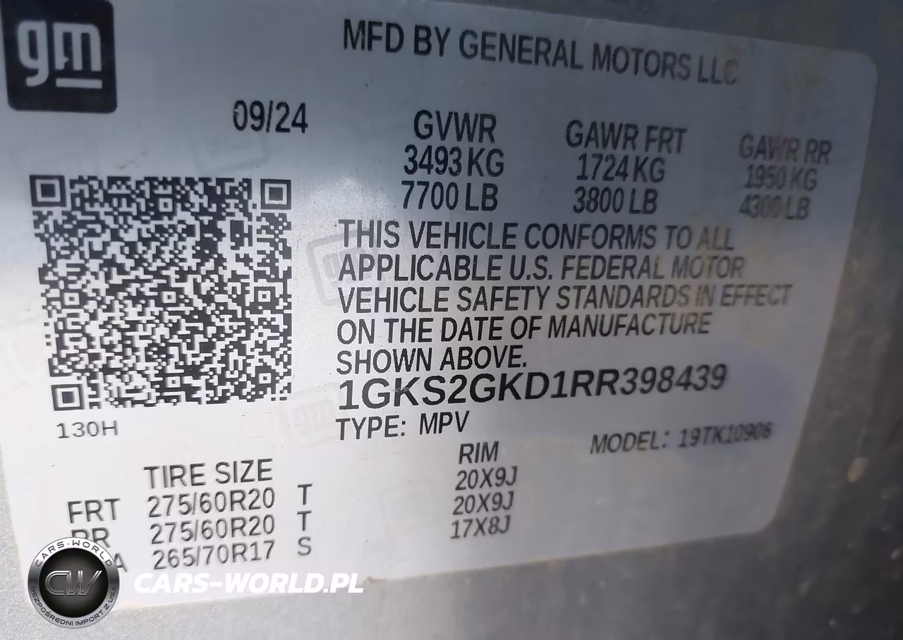 2024 GMC Yukon Xl 4Wd Slt VIN:1GKS2GKD1RR398439 - 9