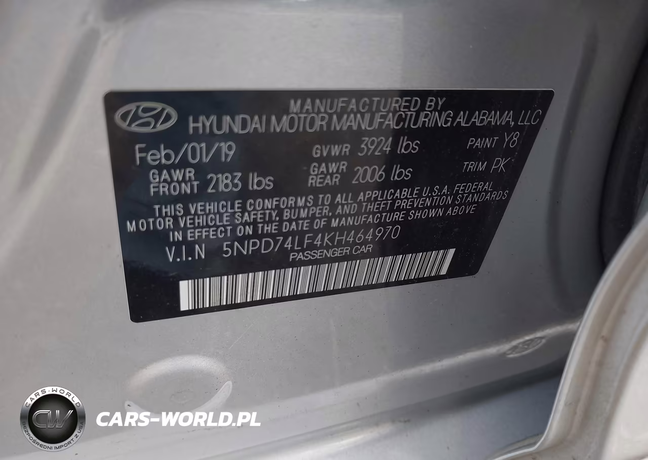 2019 Hyundai Elantra Se VIN:5NPD74LF4KH464970 - 9