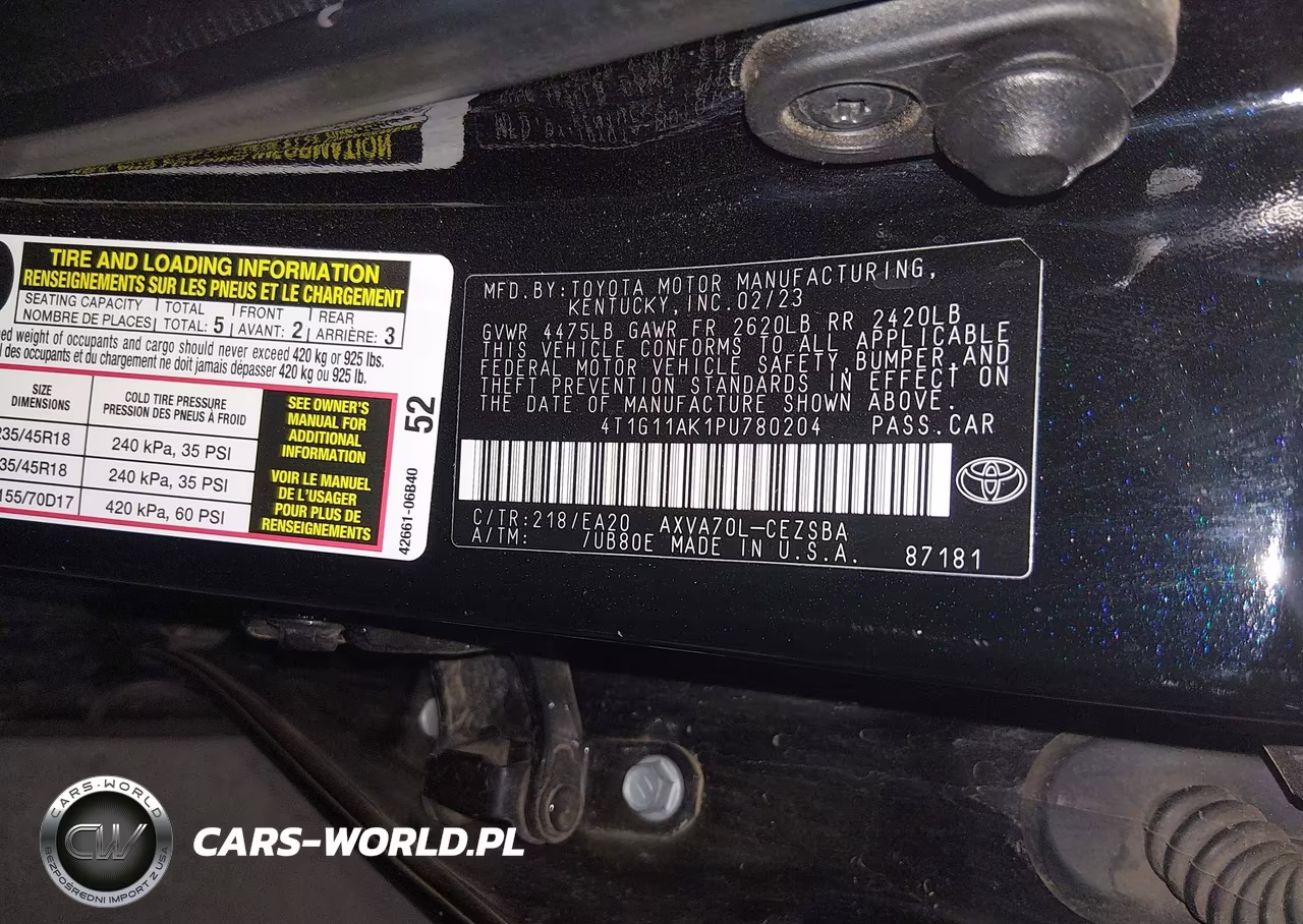 2023 Toyota Camry Se VIN:4T1G11AK1PU780204 - 9