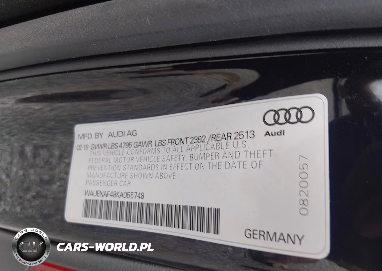 2019 Audi A4 45 Premium VIN:WAUENAF48KA055748 - 9