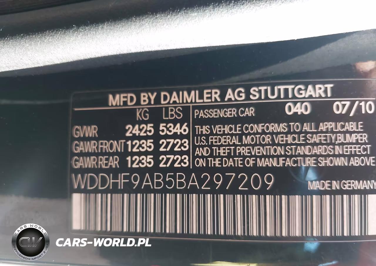2011 Mercedes-Benz E 550 4Matic VIN:WDDHF9AB5BA297209 - 9