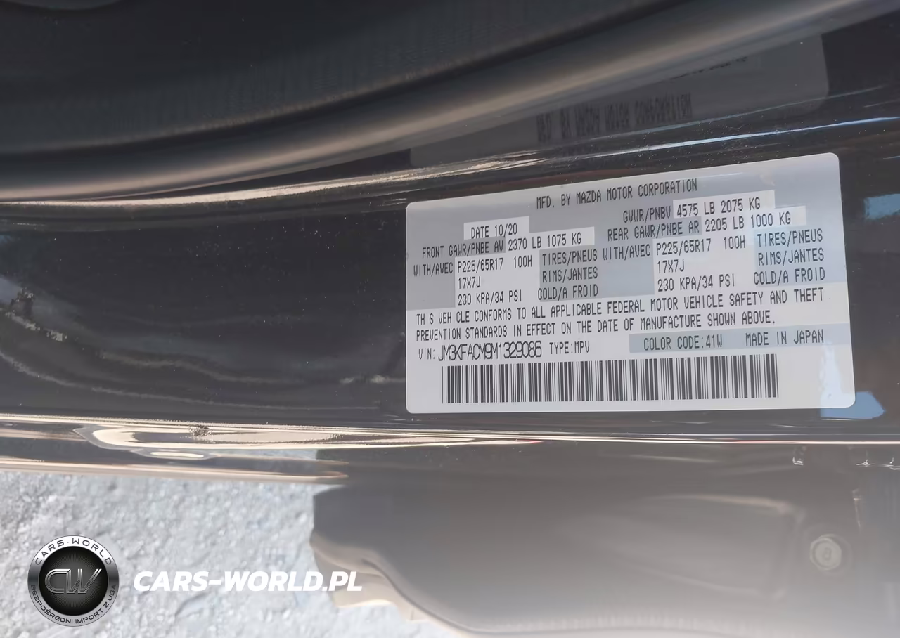 2021 MAZDA CX-5 TOURING VIN:JM3KFACM9M1329086 - 9
