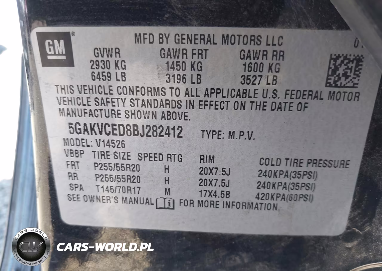 2011 Buick Enclave 2Xl VIN:5GAKVCED8BJ282412 - 9
