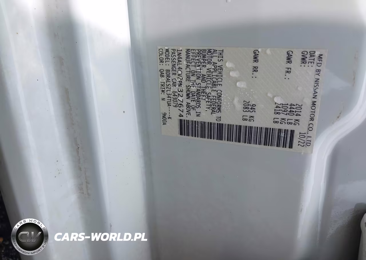 2023 Nissan Altima Sr Vc-Turbo Fwd VIN:1N4AL4CV2PN327674 - 9