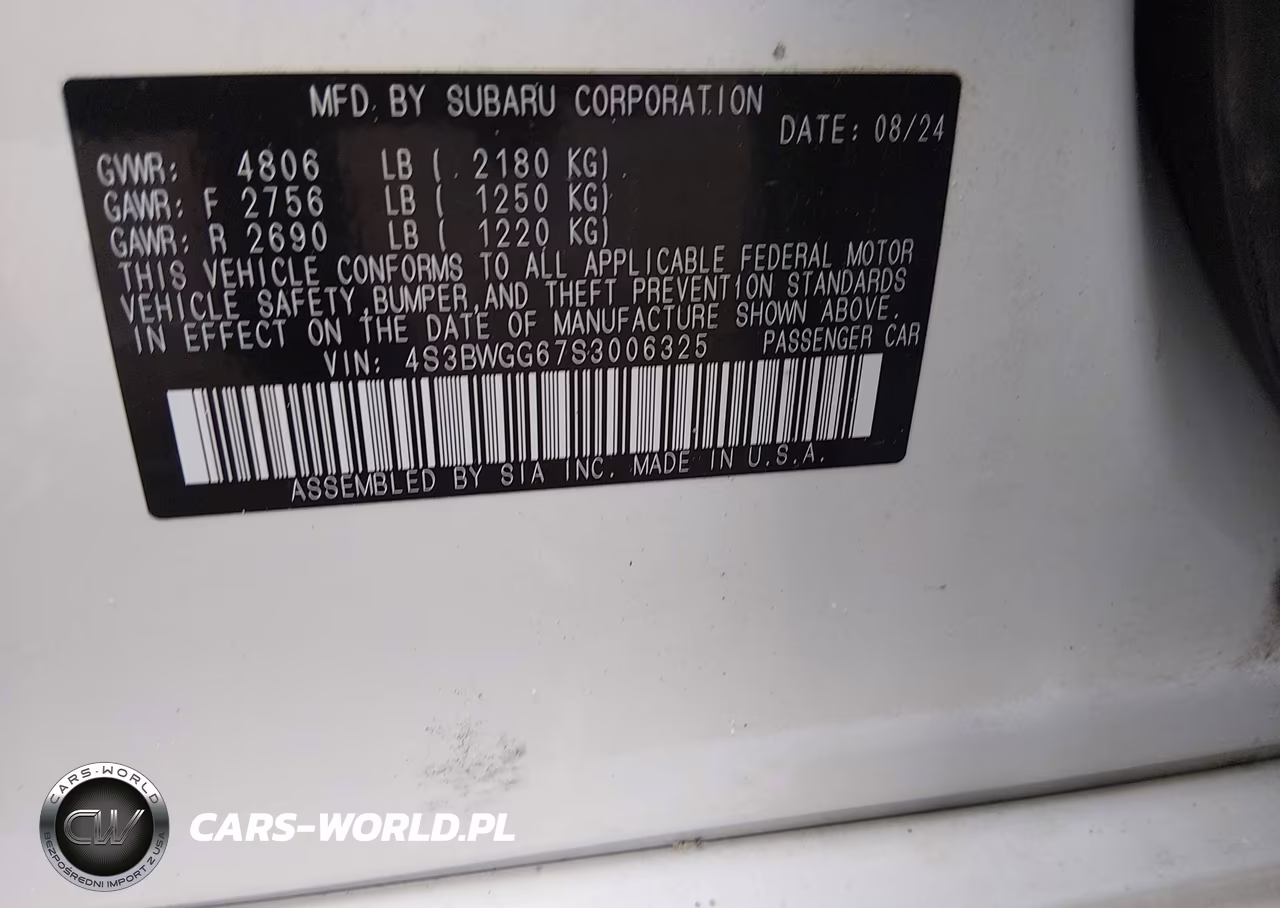 2025 Subaru Legacy Sport VIN:4S3BWGG67S3006325 - 9
