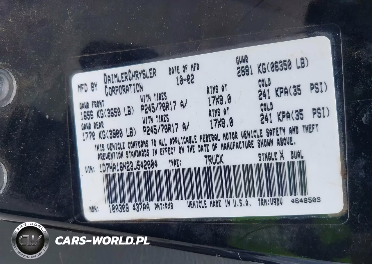 2003 Dodge Ram 1500 Slt-Laramie-St VIN:1D7HA16N23J542004 - 9