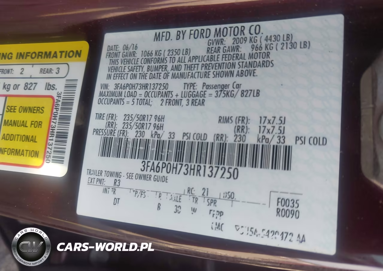 2017 Ford Fusion Se VIN:3FA6P0H73HR137250 - 9
