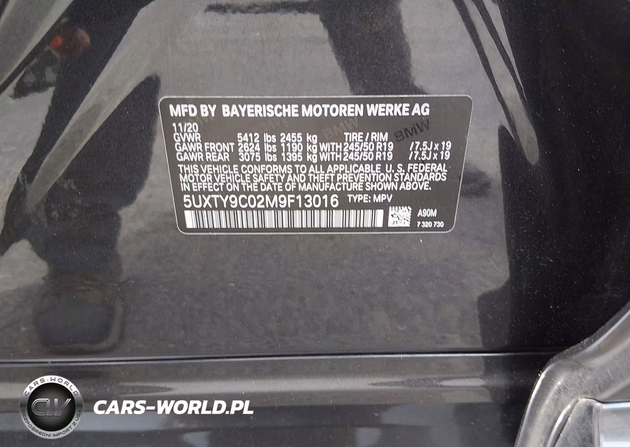 2021 BMW X3 M40I VIN:5UXTY9C02M9F13016 - 9