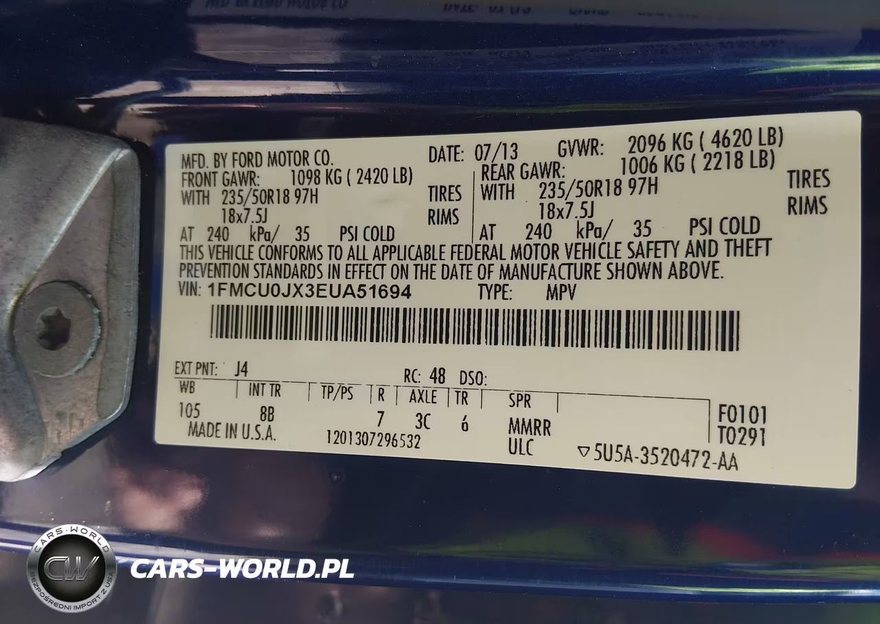 2014 Ford Escape Titanium VIN:1FMCU0JX3EUA51694 - 9