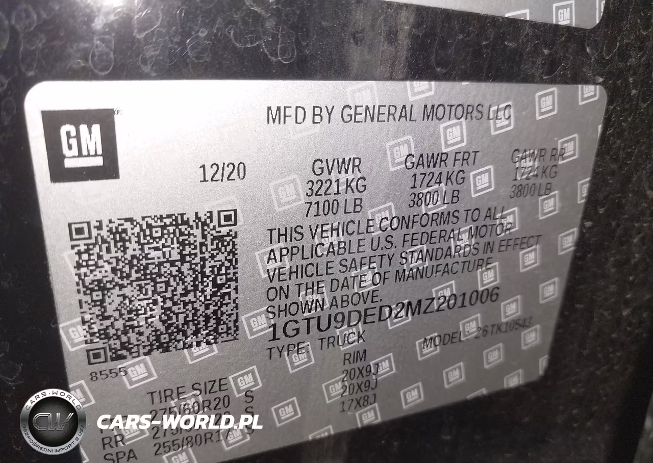 2021 GMC Sierra 1500 4Wd Short Box Slt VIN:1GTU9DED2MZ201006 - 9