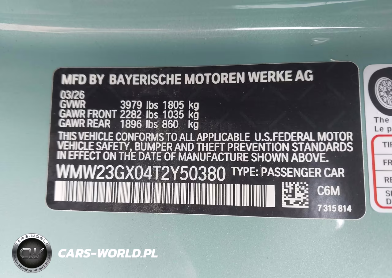 2026 Mini Convertible Cooper S VIN:WMW23GX04T2Y50380 - 9