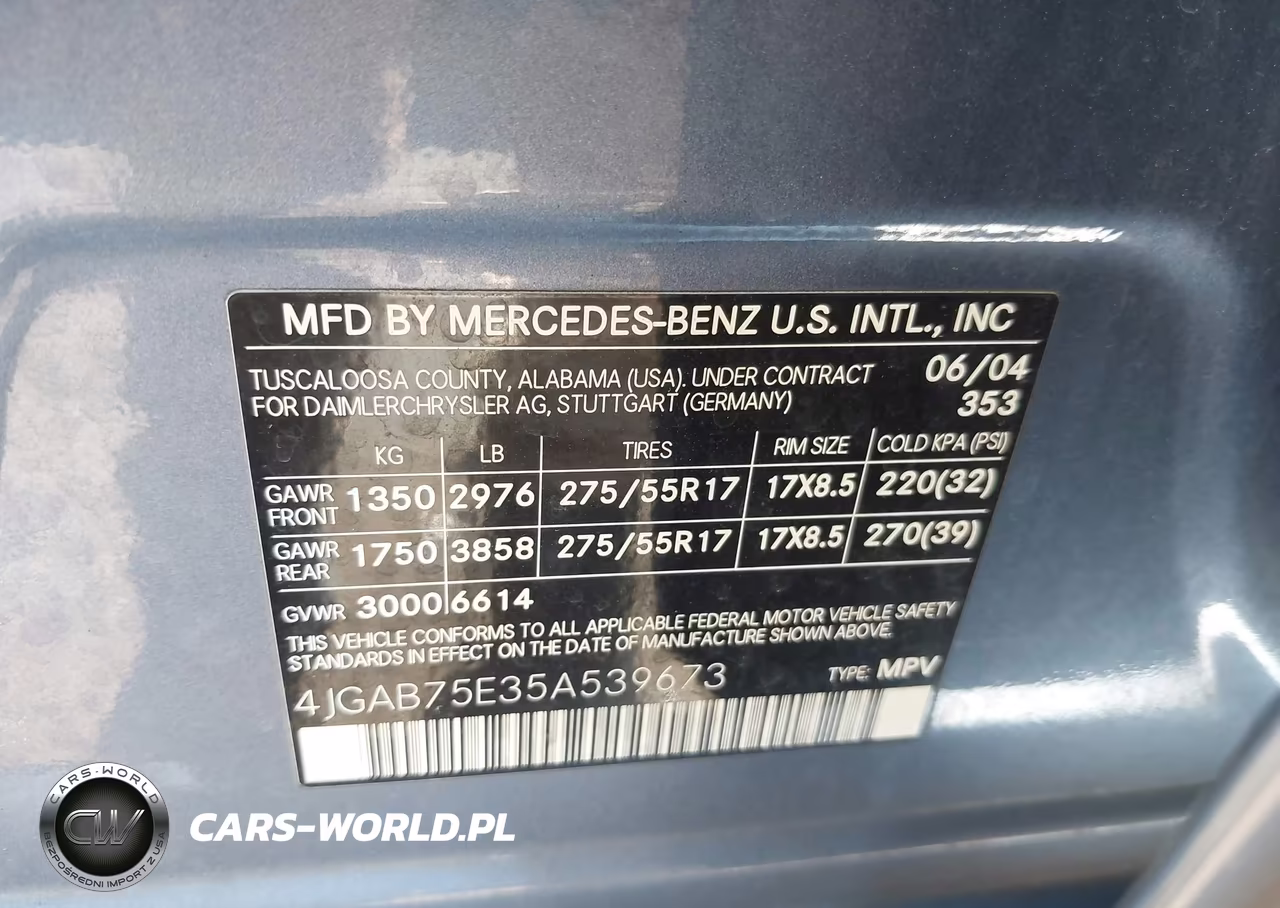 2005 Mercedes-Benz Ml 500 4Matic VIN:4JGAB75E35A539673 - 9