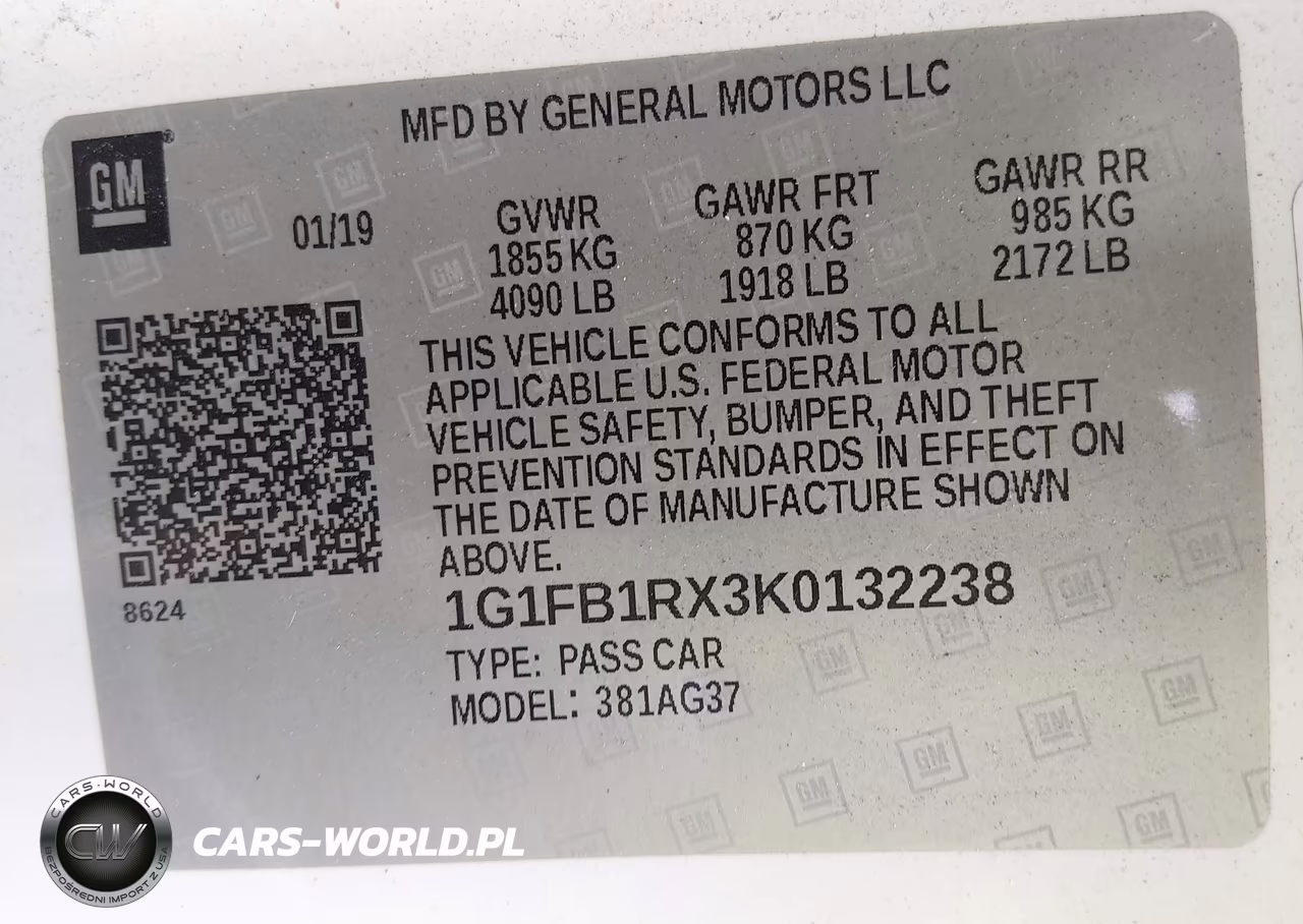 2019 Chevrolet Camaro 1Lt VIN:1G1FB1RX3K0132238 - 9