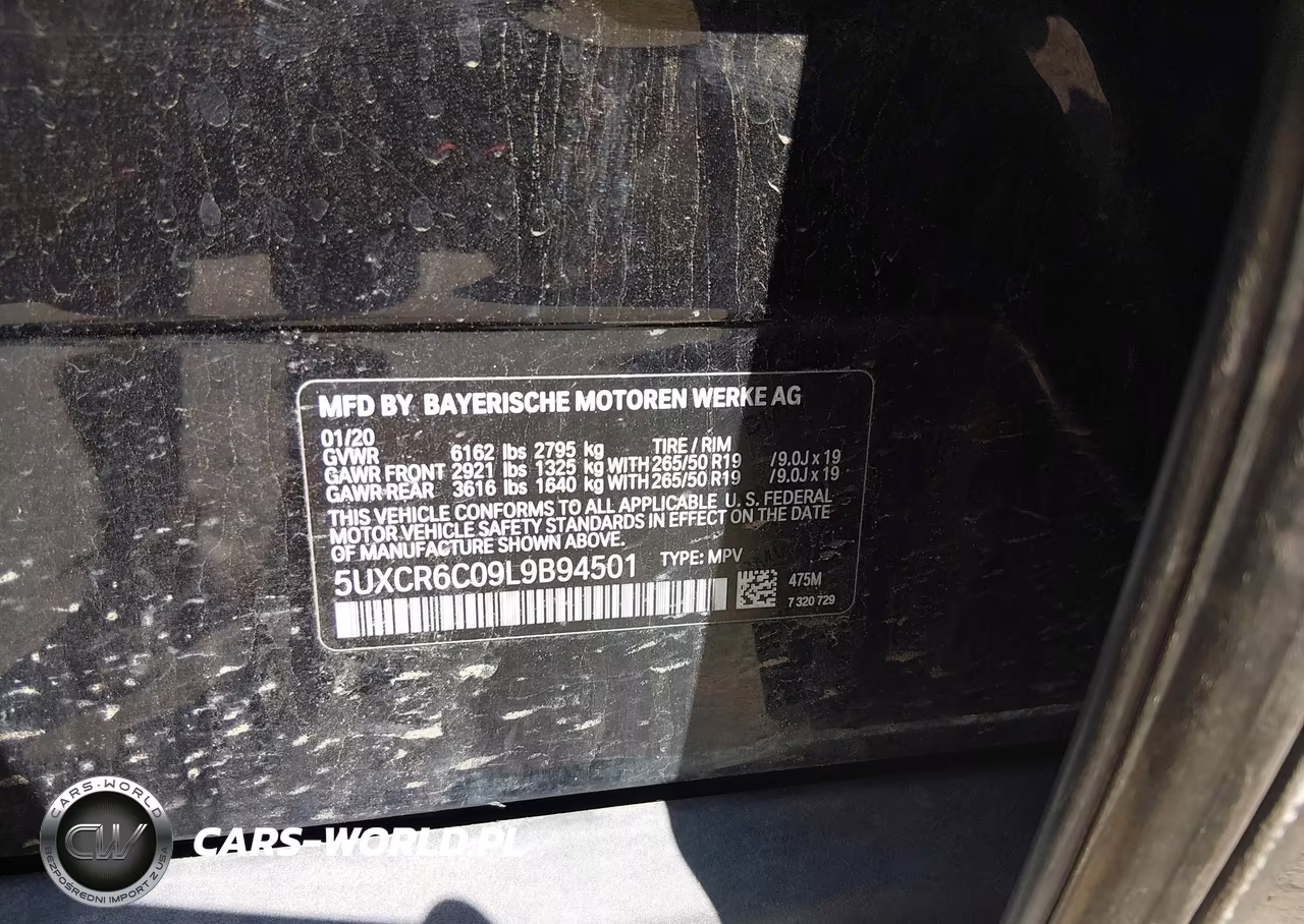 2020 BMW X5 xDrive40I VIN:5UXCR6C09L9B94501 - 9