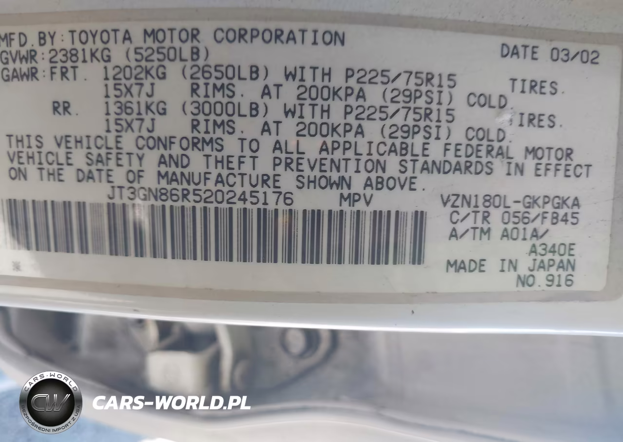 2002 Toyota 4Runner Sr5 V6 VIN:JT3GN86R520245176 - 9