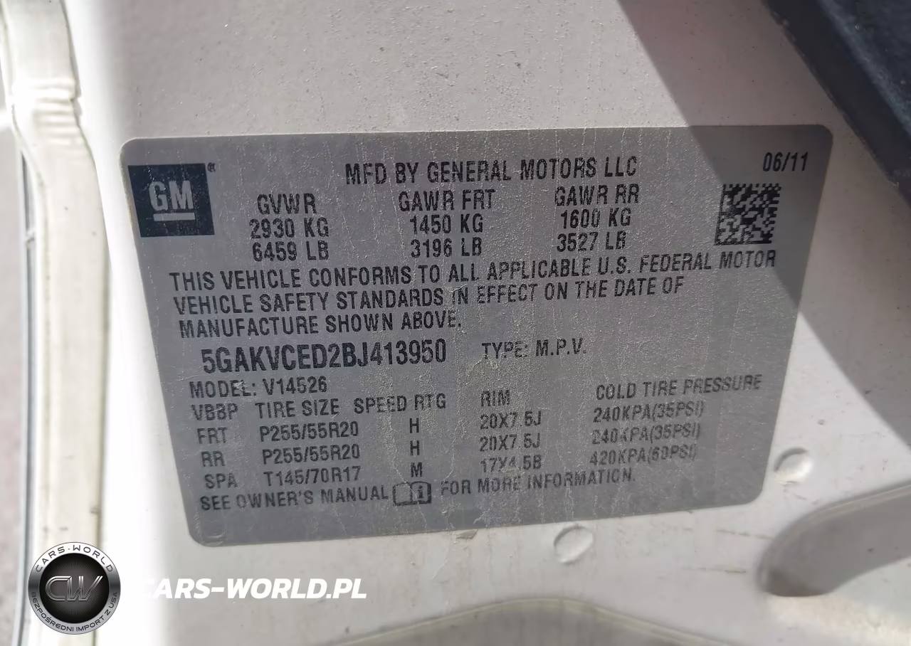 2011 Buick Enclave 2Xl VIN:5GAKVCED2BJ413950 - 9