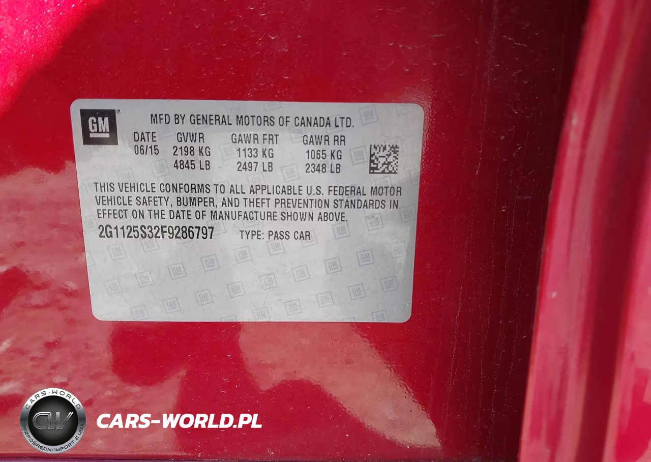 2015 Chevrolet Impala 2Lt VIN:2G1125S32F9286797 - 9
