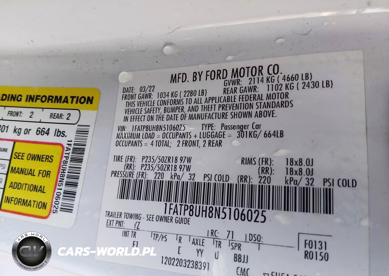 2022 Ford Mustang Ecoboost Premium VIN:1FATP8UH8N5106025 - 9