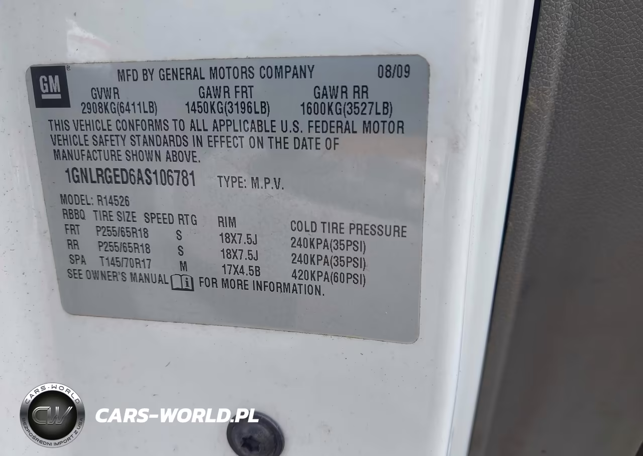 2010 Chevrolet Traverse Lt VIN:1GNLRGED6AS106781 - 9