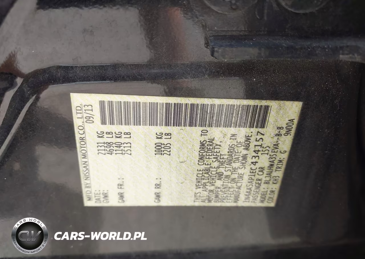 2014 Nissan Maxima 3.5 Sv VIN:1N4AA5AP1EC434157 - 9