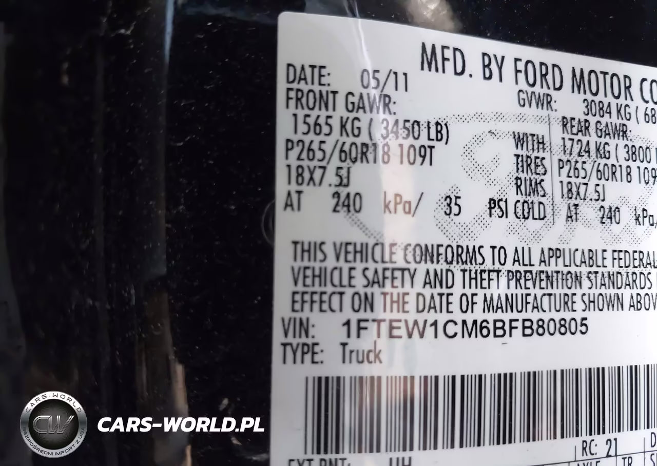 2011 Ford F-150 Xl-Xlt VIN:1FTEW1CM6BFB80805 - 9