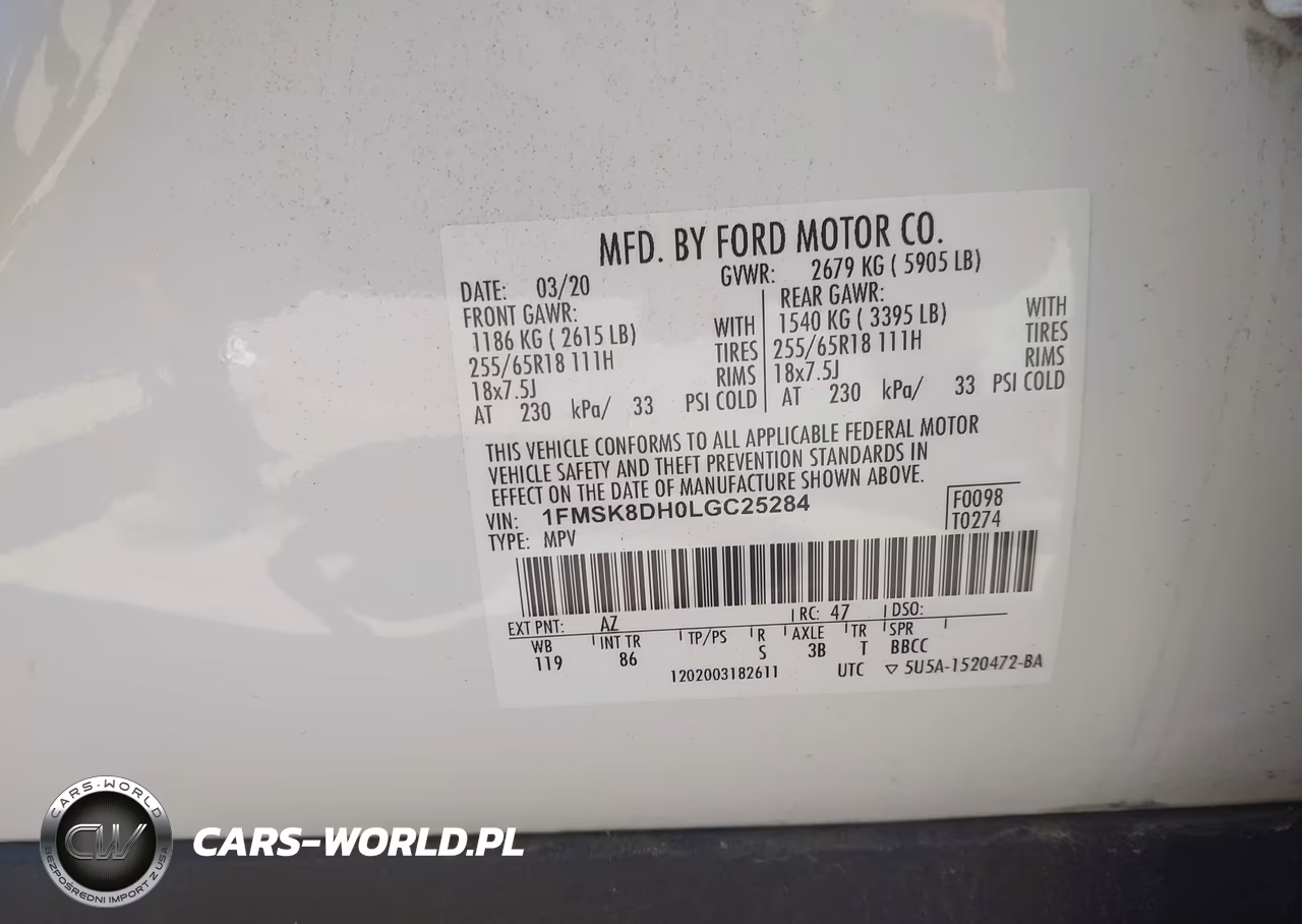 2020 Ford Explorer Xlt VIN:1FMSK8DH0LGC25284 - 9