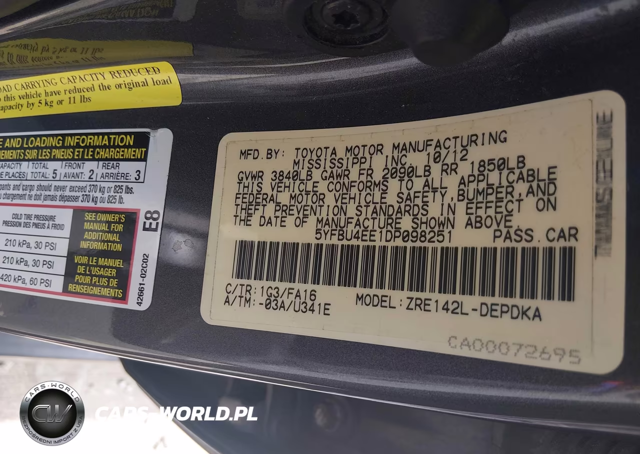 2013 Toyota Corolla L VIN:5YFBU4EE1DP098251 - 9