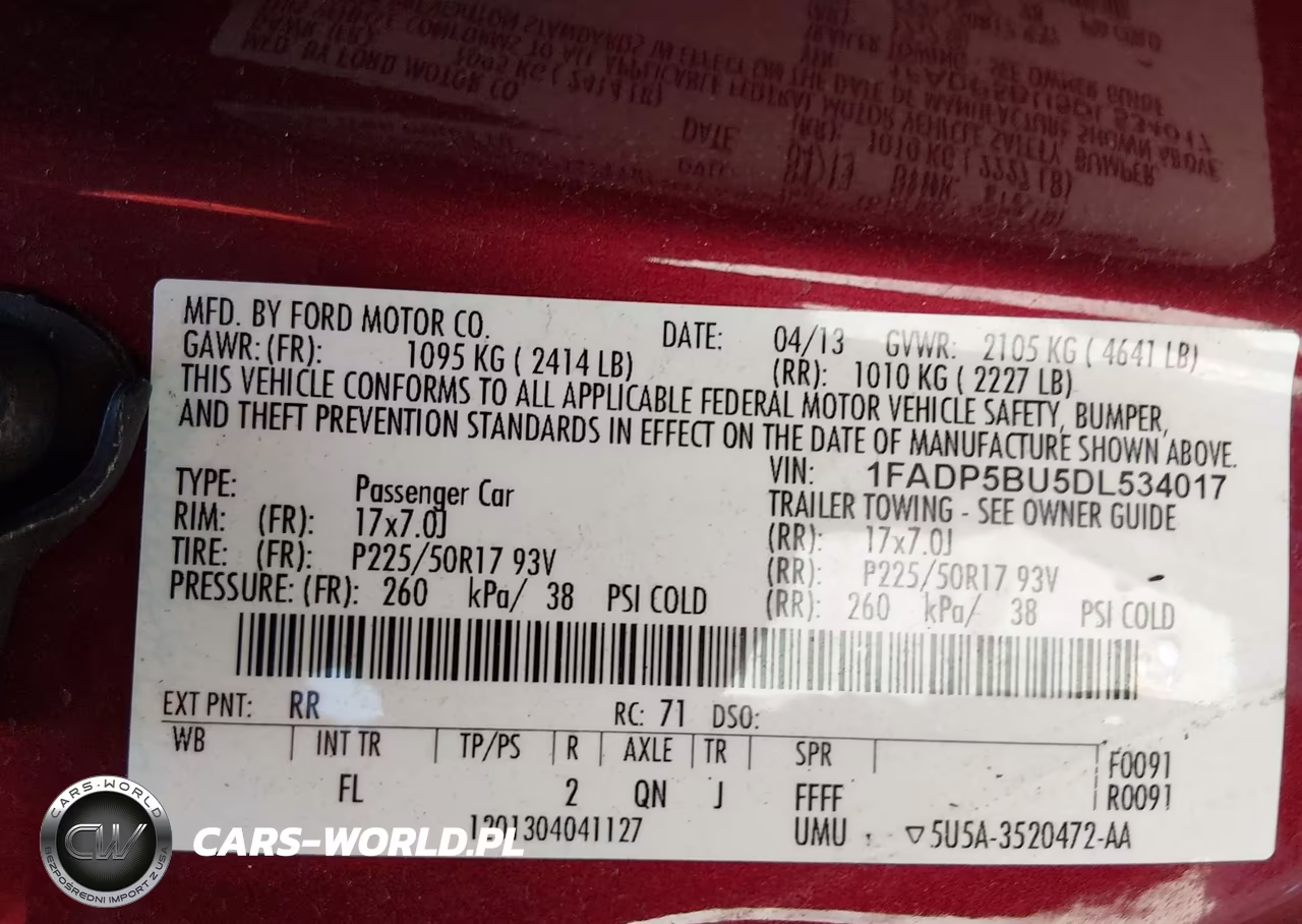 2013 Ford C-Max Hybrid Sel VIN:1FADP5BU5DL534017 - 9