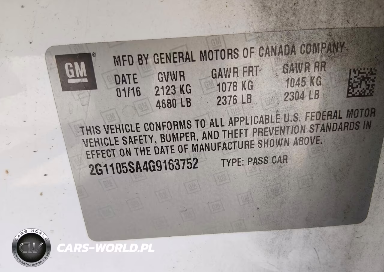 2016 Chevrolet Impala 1Lt VIN:2G1105SA4G9163752 - 9
