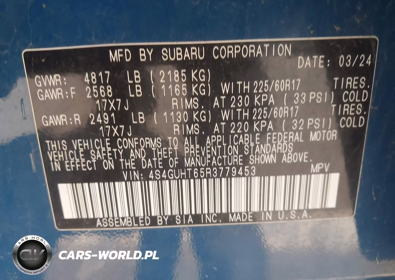 2024 Subaru Crosstrek Wilderness VIN:4S4GUHT65R3779453 - 9