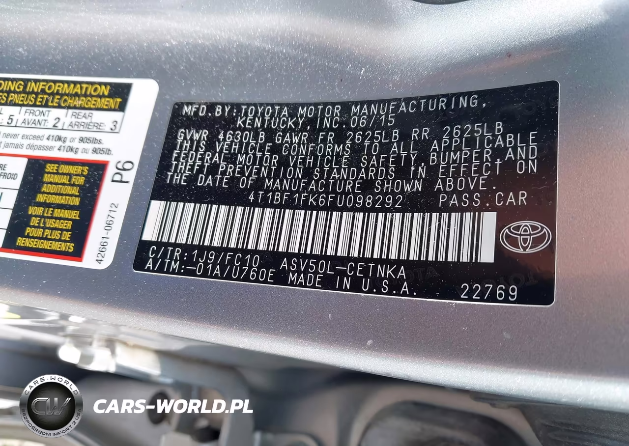 2015 Toyota Camry Le VIN:4T1BF1FK6FU098292 - 9
