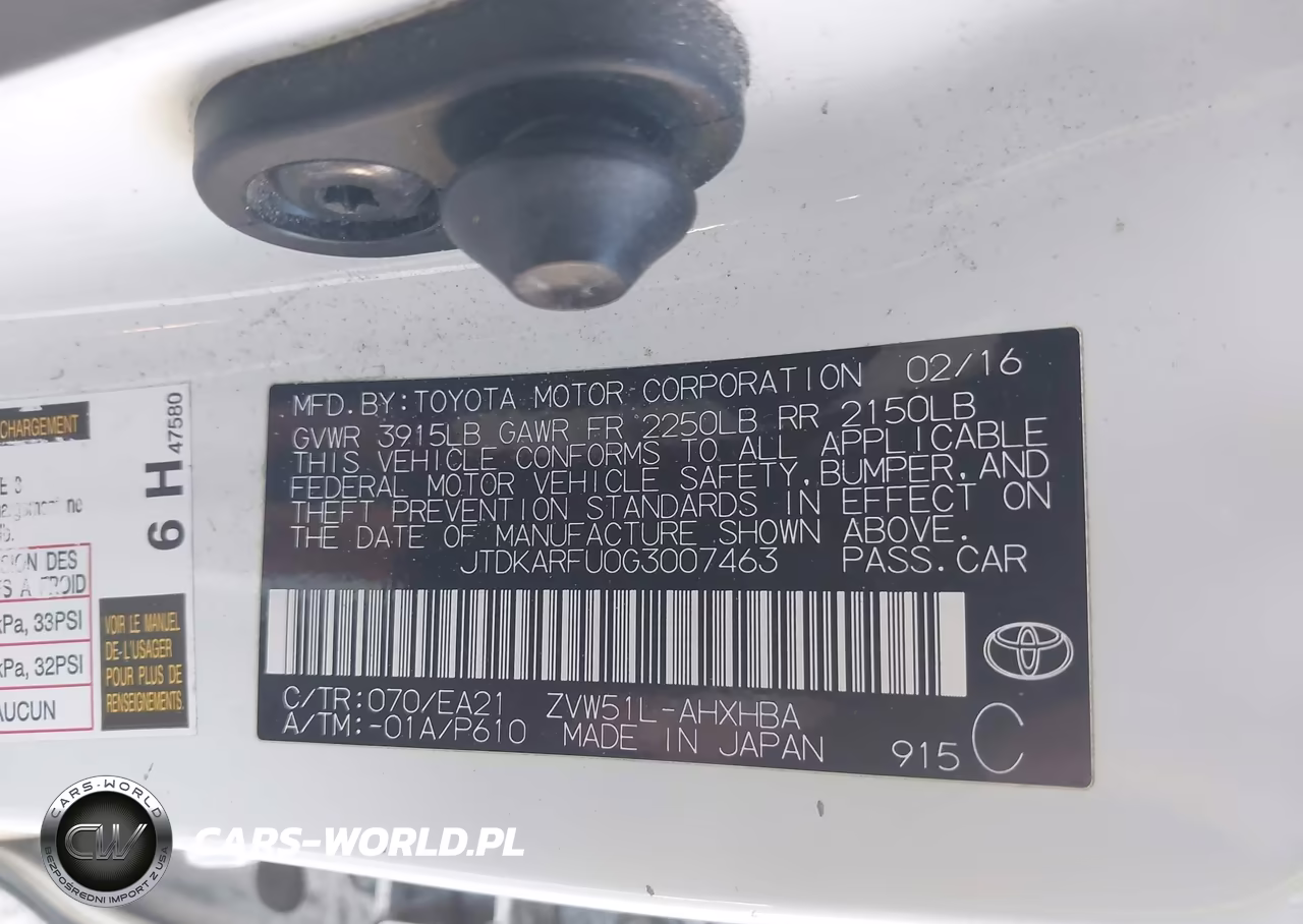 2016 Toyota Prius Four Touring VIN:JTDKARFU0G3007463 - 9