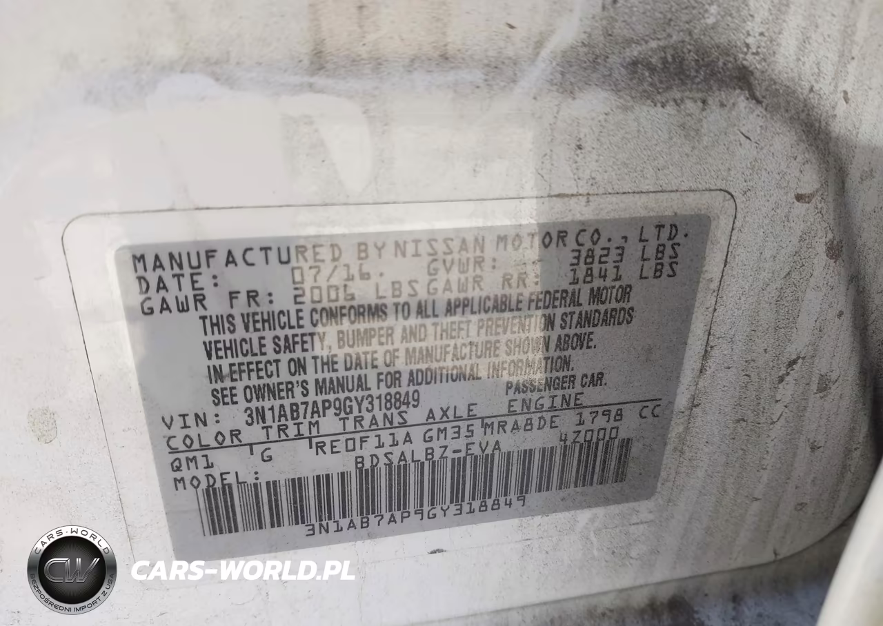 2016 Nissan Sentra S VIN:3N1AB7AP9GY318849 - 9
