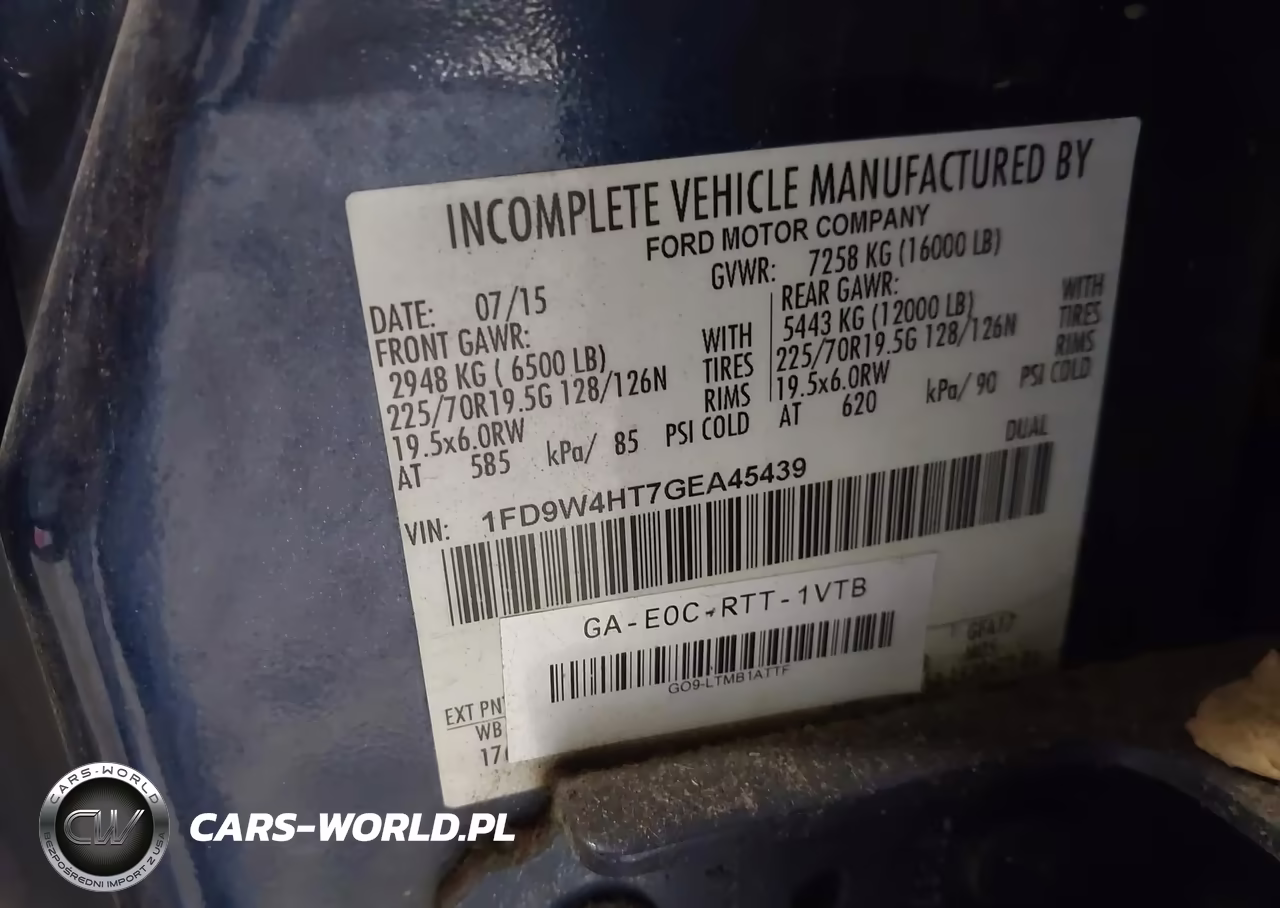 2016 Ford F-450 Chassis Xl VIN:1FD9W4HT7GEA45439 - 9